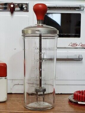 Vintage Red Hazel Atlas Ice Chipper Cocktail Mixer Kitchen Collectible USA